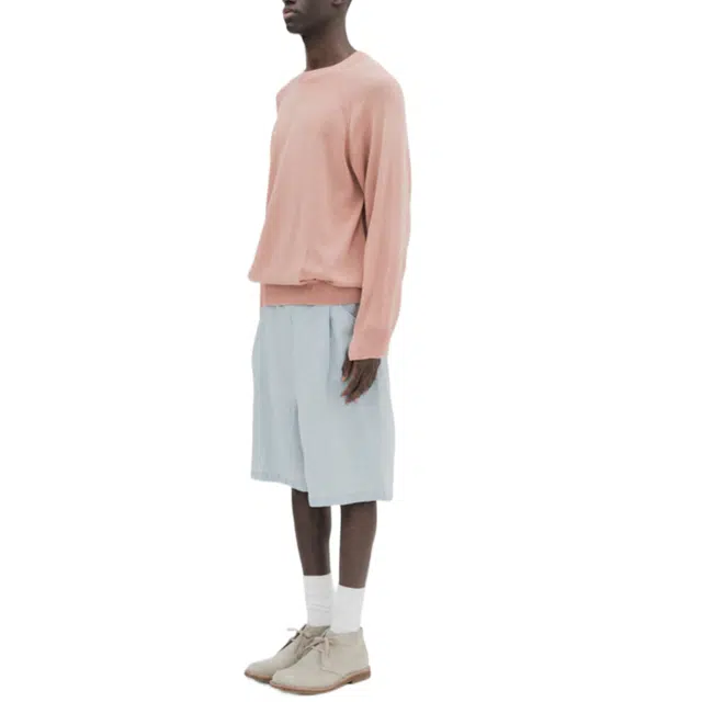 BESLOW TWIST SEAM DENIM SHORTS