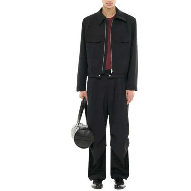 BESLOW XMILITARY ZIP-UP SHORT JACKET