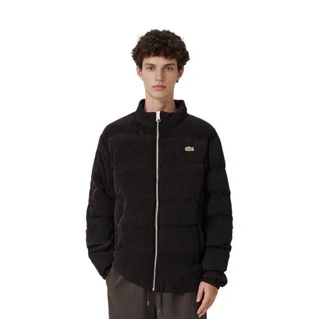 Lacoste Corduroy Zip Jacket Black
