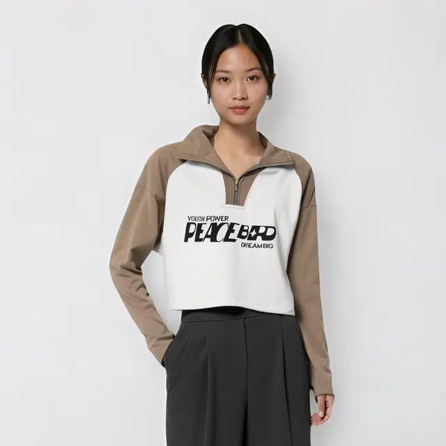 太平鸟 插肩袖卫衣 女款 白色