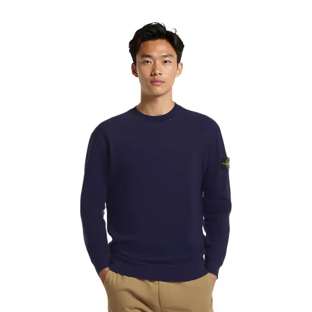 Stone Island Navy Crewneck Sweatshirt