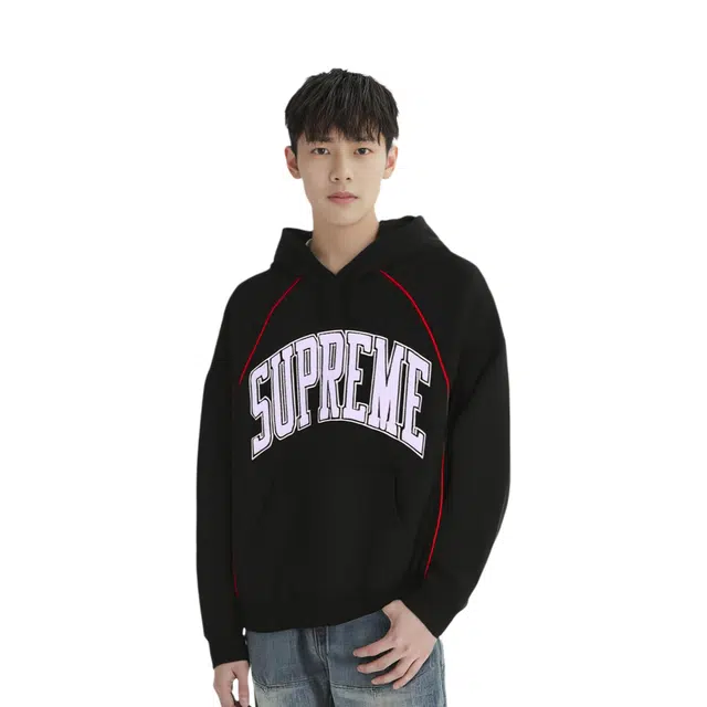 Supreme SS23 Week15 PIPING ARC HOODED SWEATSHIRT