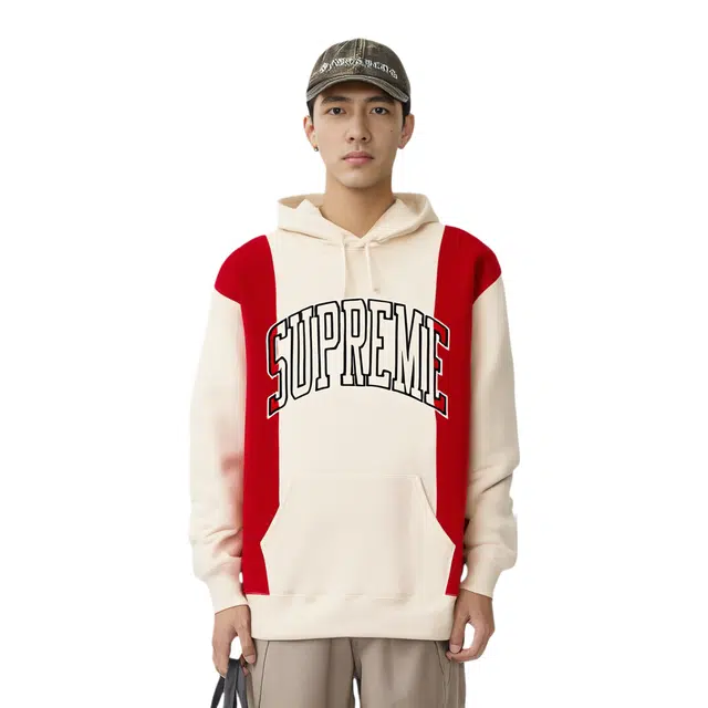 Supreme FW19 Week 4 Paneled Arc Hooded Sweatshirt Logo