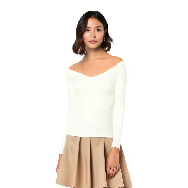 SKIMS SOFT LOUNGE OFF THE SHOULDER TOP T MARBLE