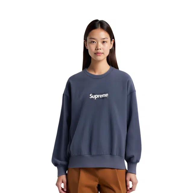 Supreme SS25 Washed Box Logo Crewneck logo