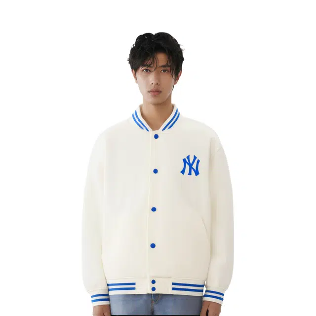 MLB Yankees Jacket Ivory