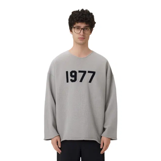 Fear of God Essentials SS22 Raw edge sweater Dark Oatmeal 1977