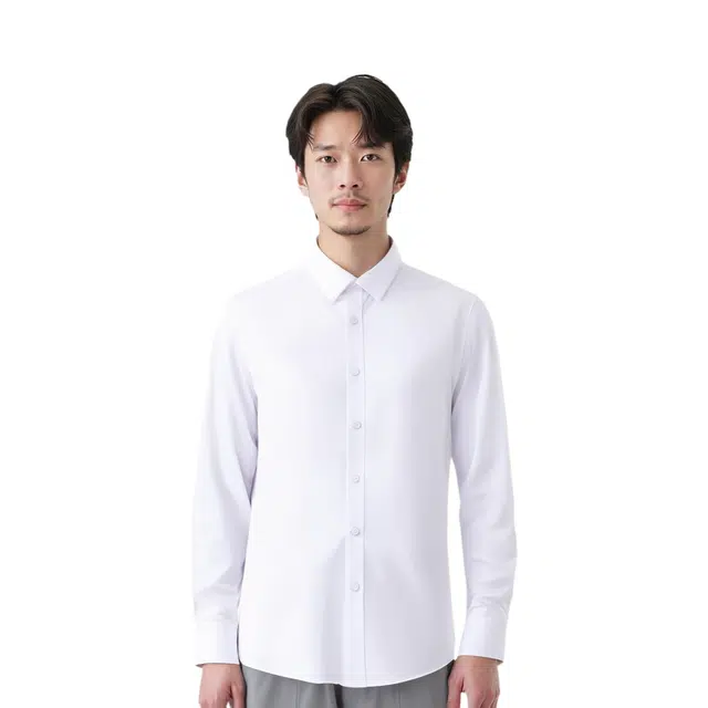 卡丹狄诺 竹浆纤维春秋季经典纯色轻商务休闲顺滑抗皱百搭长袖衬衫 男款