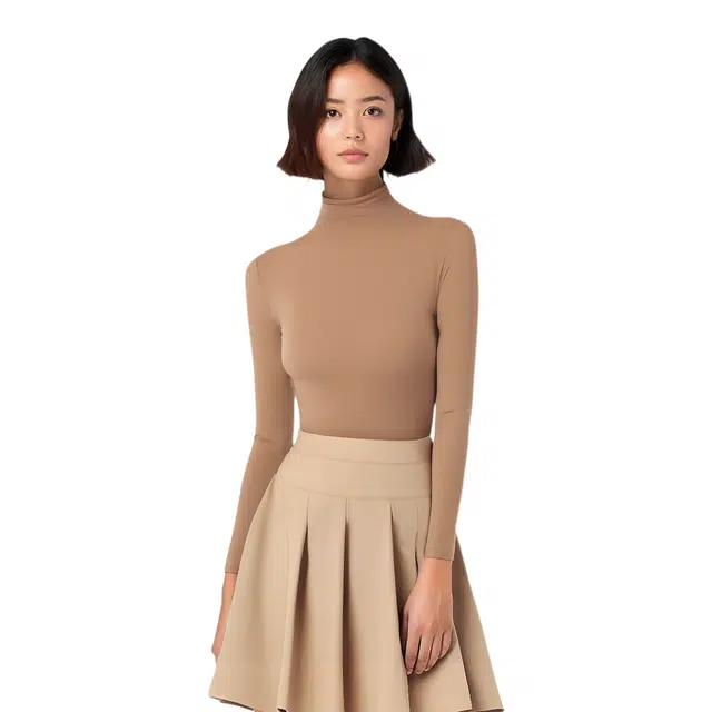SKIMS FITS EVERYBODY TURTLENECK TOP T SIENNA