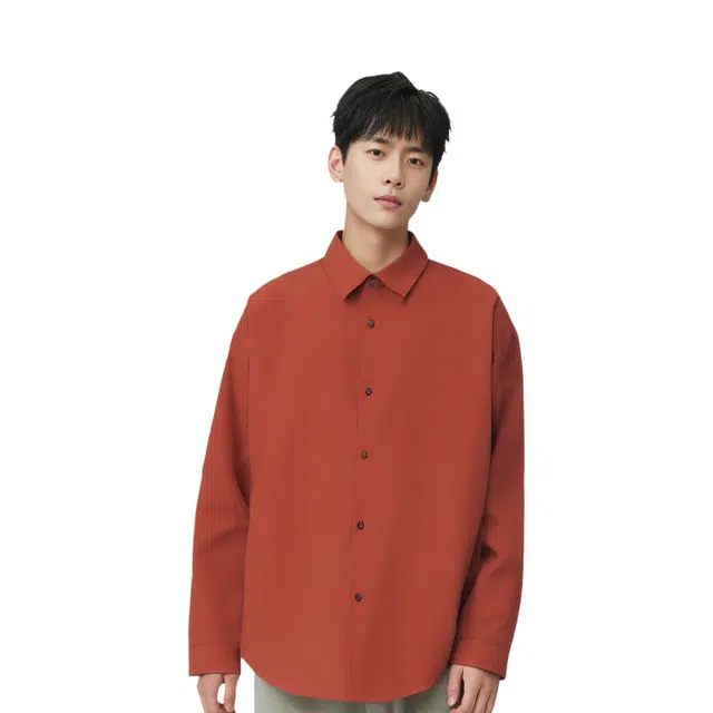 金盾 春季外套简约休闲百搭内搭打底长袖衬衫 男款