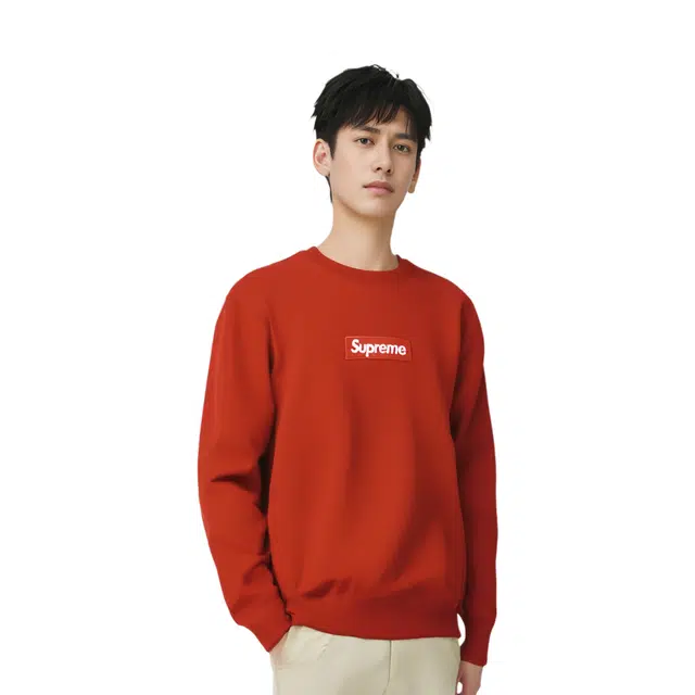 Supreme FW18 Box Logo Crewneck Rust BOGO