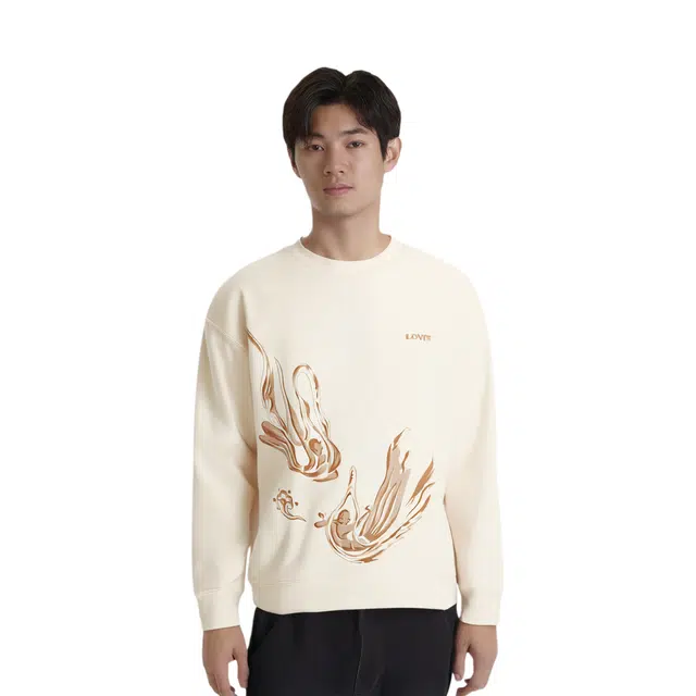 Levi's Dunhuang Series White Sweatshirt