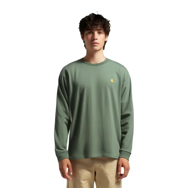 Carhartt WIP SS24 creen LS Chase T-Shirt LOGO T