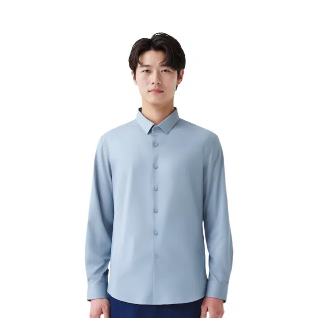 红豆 轻奢桑蚕丝柔顺莫代尔高级感衬衣商务休闲易打理长袖衬衫 男款