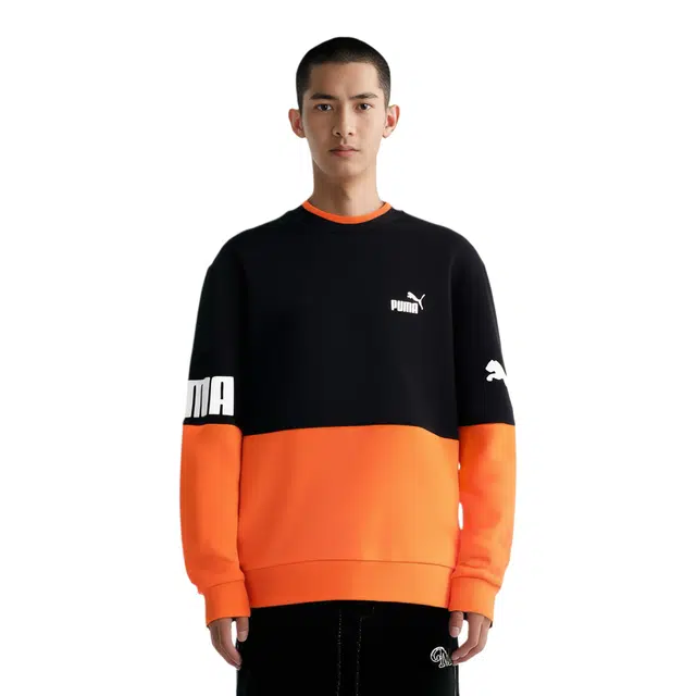 PUMA Power Colorblock Crew Tr Logo