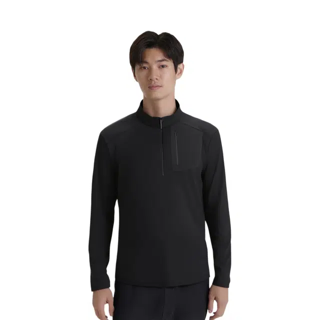 金盾 打底衫户外半拉链骑行速干功能面料运动透气长袖立领卫衣 男款