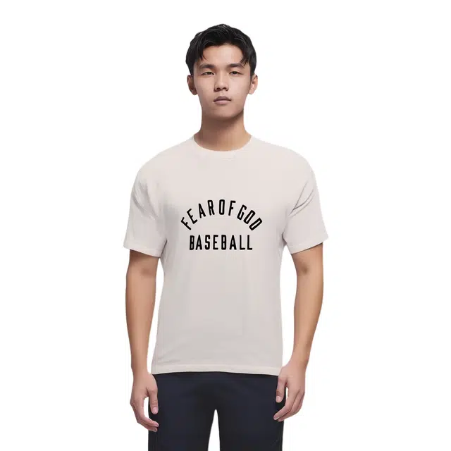 Fear of God Baseball Tee Sand LogoT