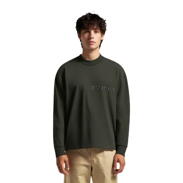 Fear of God Essentials SS23 Essentials L S Tee Off Black LogoT