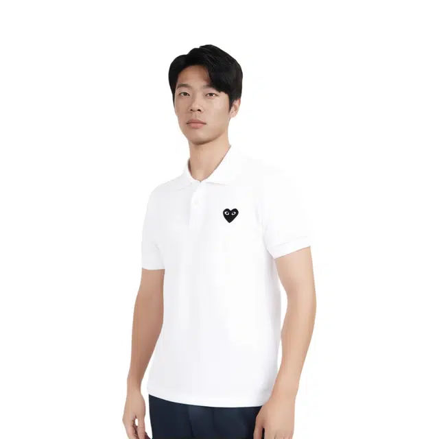CDG Play SS24 White Polo