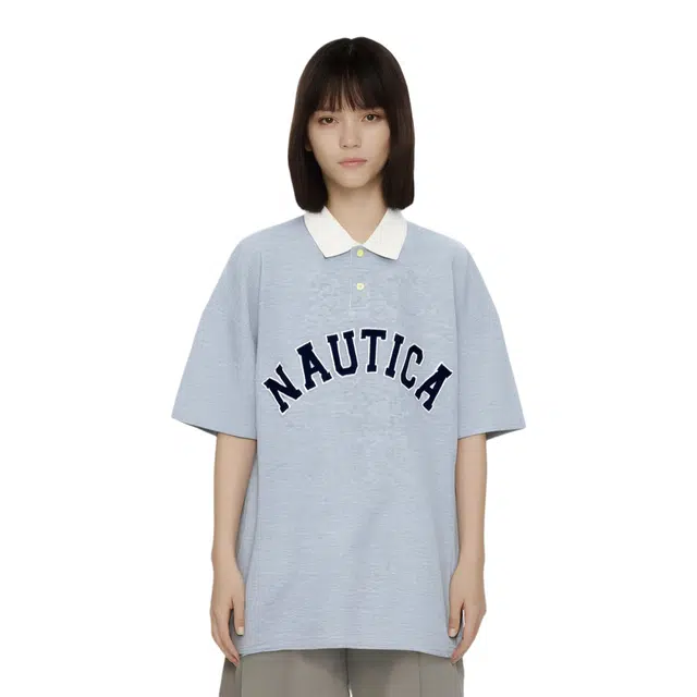 nautica white sail Polo
