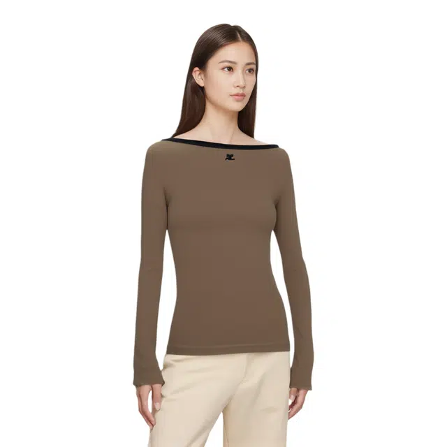 COURREGES SS24 T Camouflage Green