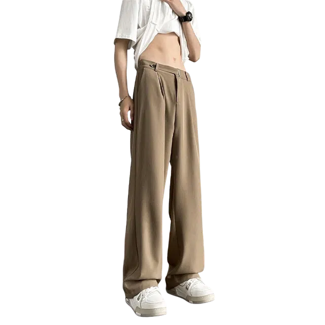 佑麟 直筒西裤垂坠感高级感夏季休闲裤子高腰加长款高个子西装裤 男女同款