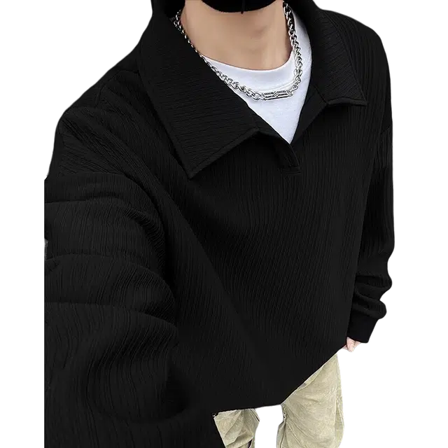 佑麟 高端重磅纹理感宽松大码长袖打底内搭春秋卫衣 男女同款