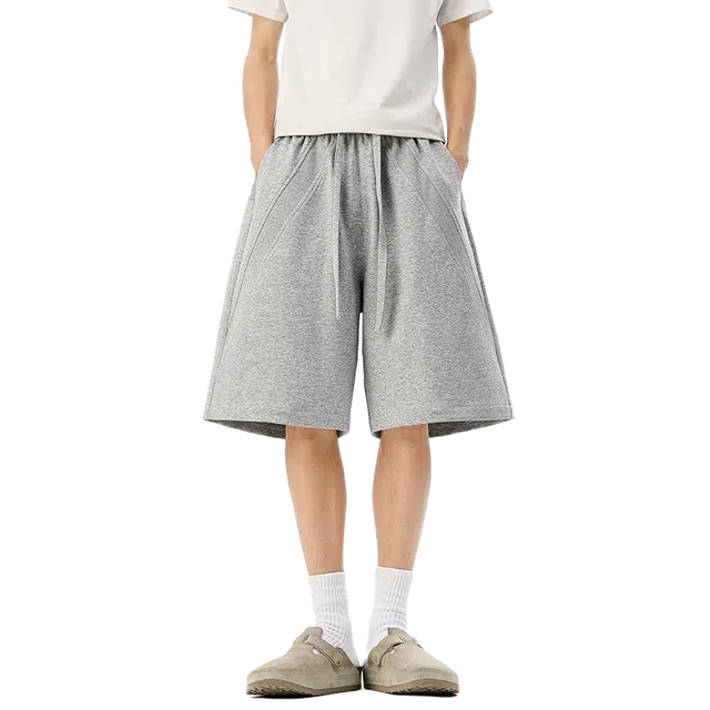 欧路得  美式拼接运动卫裤夏季潮流重磅宽松薄款篮球五分中裤子休闲短裤 男女同款