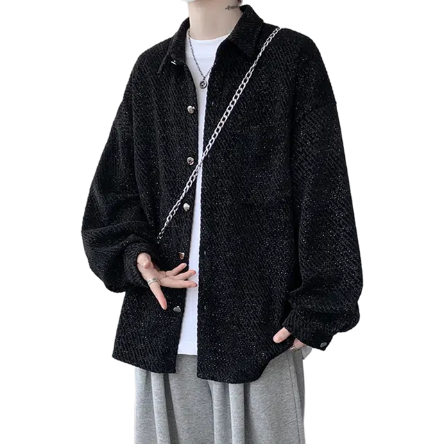 素杭 潮流满天星翻领长袖衬衣外套小香风宽松大码日常休闲百搭衬衫 男女同款