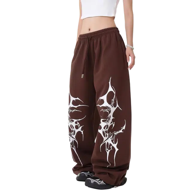 一碗士多 美式小众百搭高街复古设计感系带垂感拖地直筒阔腿宽松舒适日常户外通勤个性时尚痞帅基础款休闲裤 男女同款