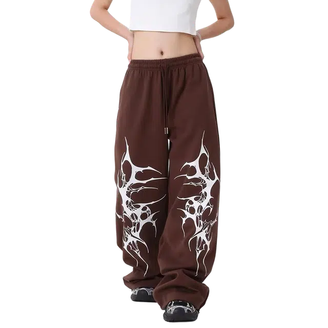 一碗士多 美式小众百搭高街复古设计感系带垂感拖地直筒阔腿宽松舒适日常户外通勤个性时尚痞帅基础款休闲裤 男女同款