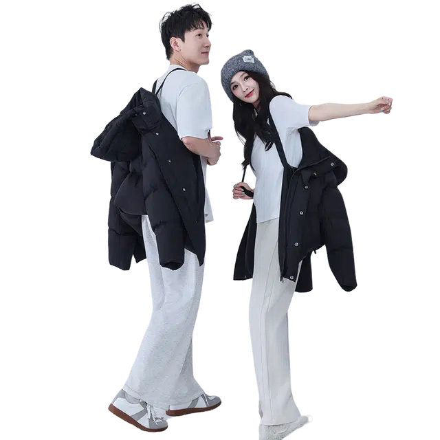 雅鹿 极地锁温系列 连帽面包服短款加厚羽绒服 男女同款