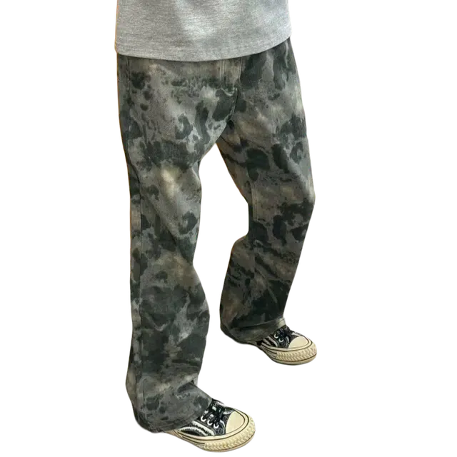 一碗士多 直筒美式高街潮流日常百搭休闲工装垂感牛仔裤 男女同款