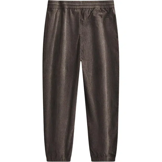 与狼共舞 束脚九分时尚格绒亲肤高街弹力舒适保暖抽绳系带休闲裤 男款