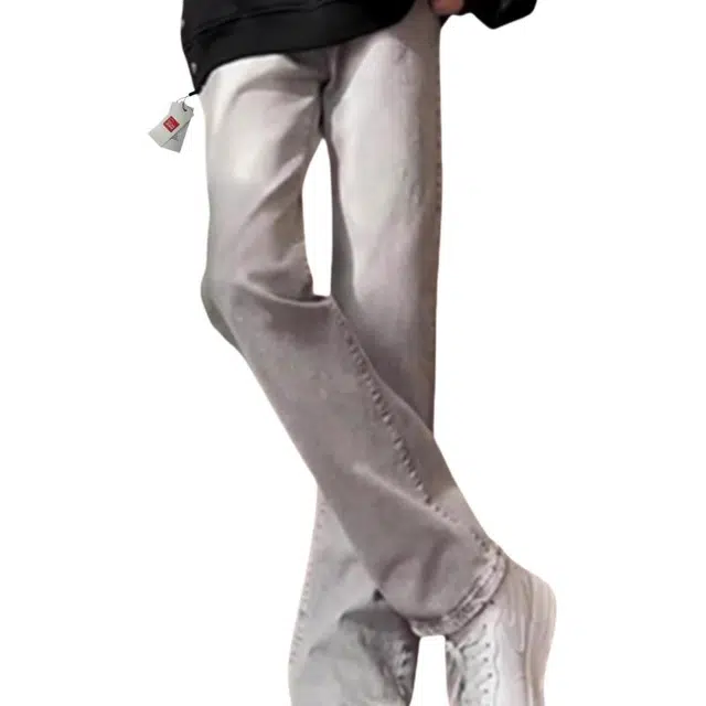 北极绒 美式复古破洞男春秋高街牛仔裤 男款