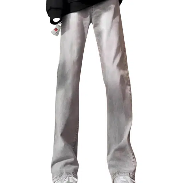 北极绒 美式复古破洞男春秋高街牛仔裤 男款