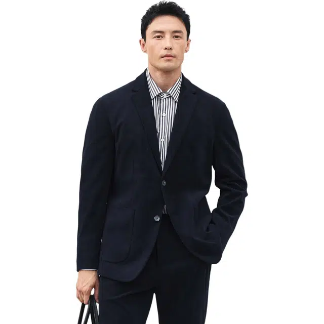 丹宁哲学 迷人绅士 抗皱易打理灯芯绒 精致秋冬西装 男款