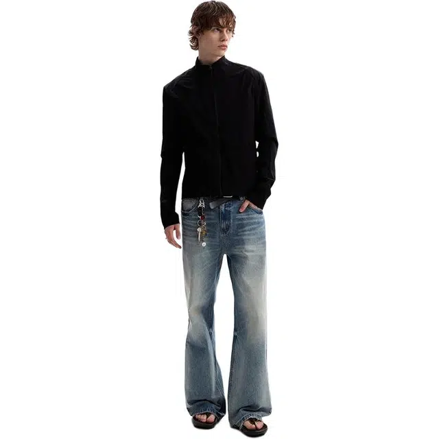 北极绒 网眼原纱服立领休闲运动户外长袖轻量薄显瘦夹克 男款