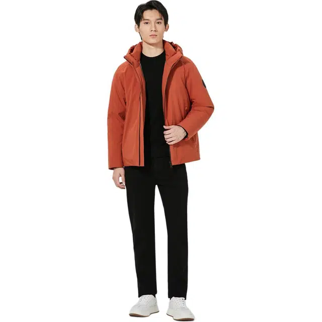 利郎 拒水简约百搭连帽羽绒服 男款