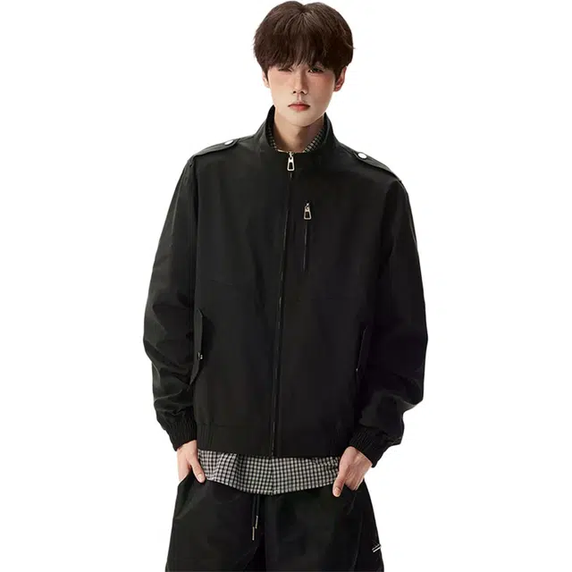 北极绒 美式机能风飞行外套男潮牌秋季宽松复古痞帅工装立领上衣夹克 男女同款