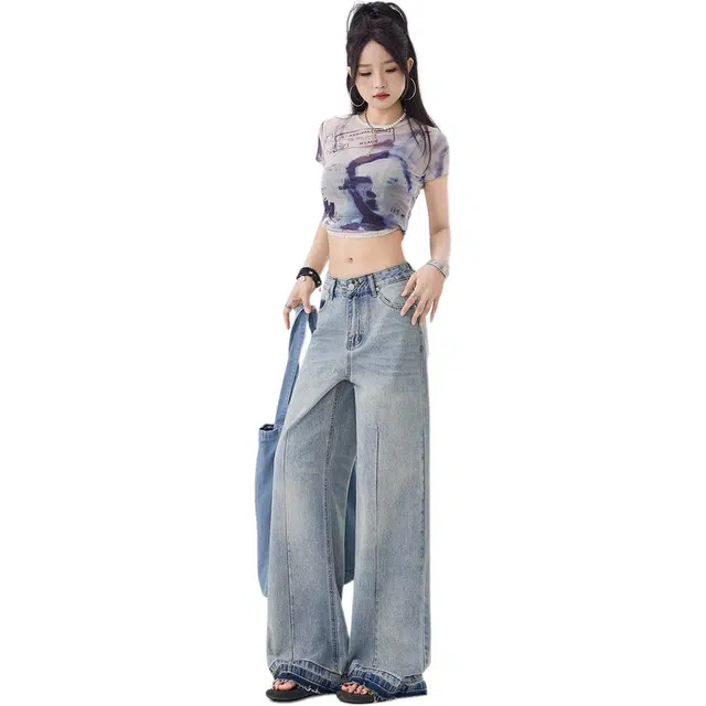 艾格 潮流舒适简约百搭牛仔裤 女款