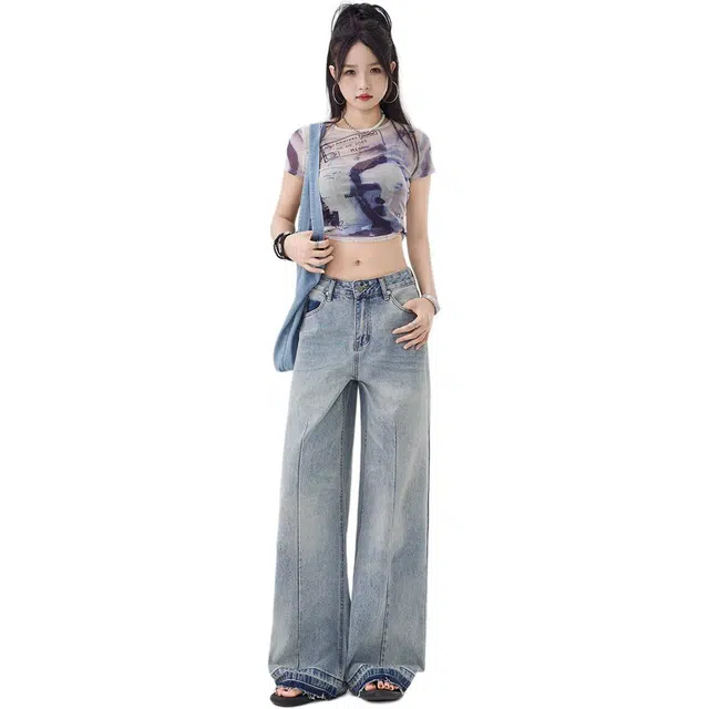 艾格 潮流舒适简约百搭牛仔裤 女款