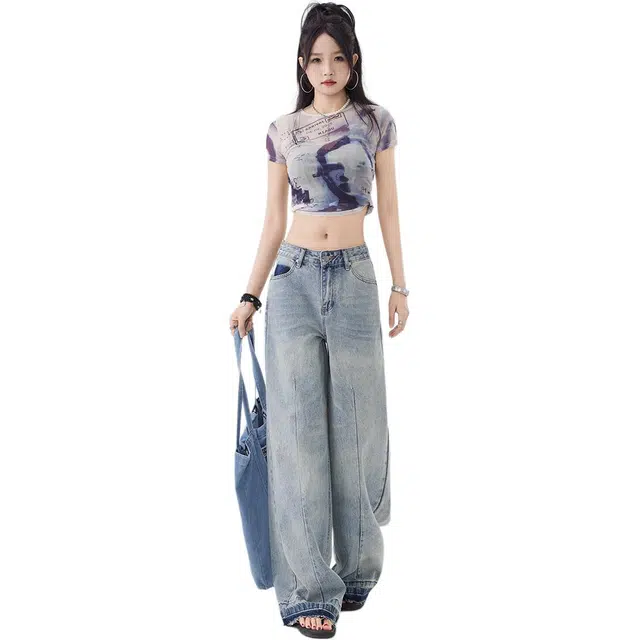 艾格 潮流舒适简约百搭牛仔裤 女款