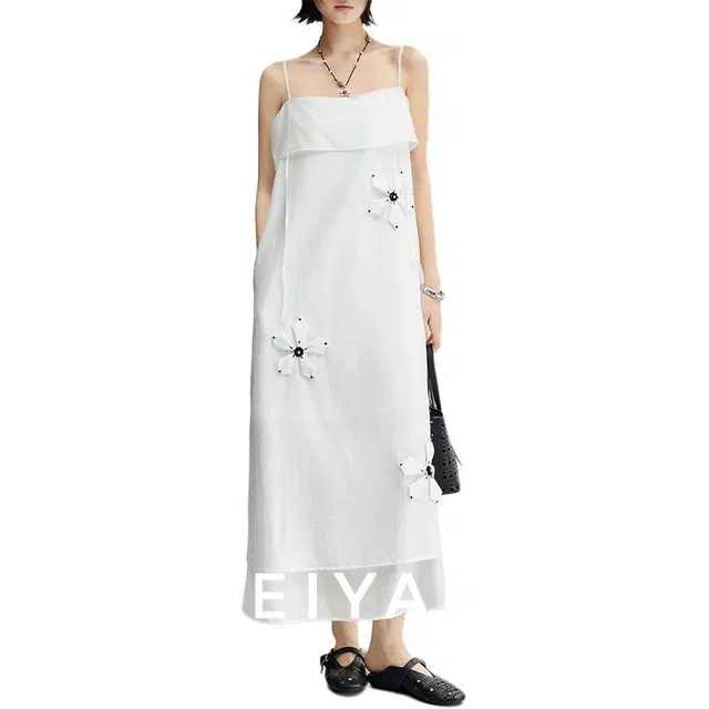 美洋 五瓣花天丝周五吊带连衣裙 女款