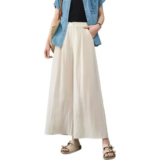 娅丽达 大摆围裙裤宽松通勤九分裤休闲裤 女款