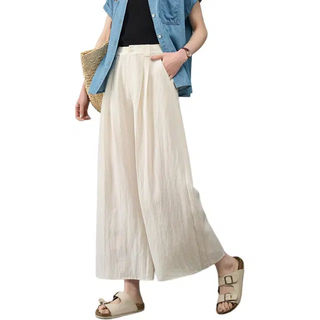 娅丽达 大摆围裙裤宽松通勤九分裤休闲裤 女款