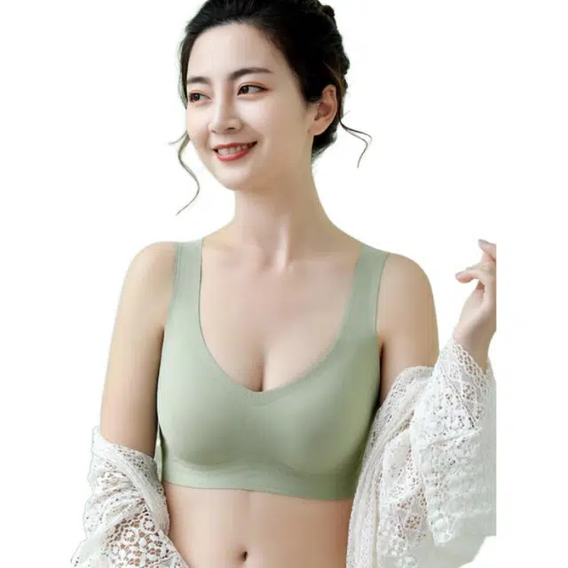 浪莎 纯色薄款无钢圈小胸聚拢收副乳防下垂运动美背心无痕文胸