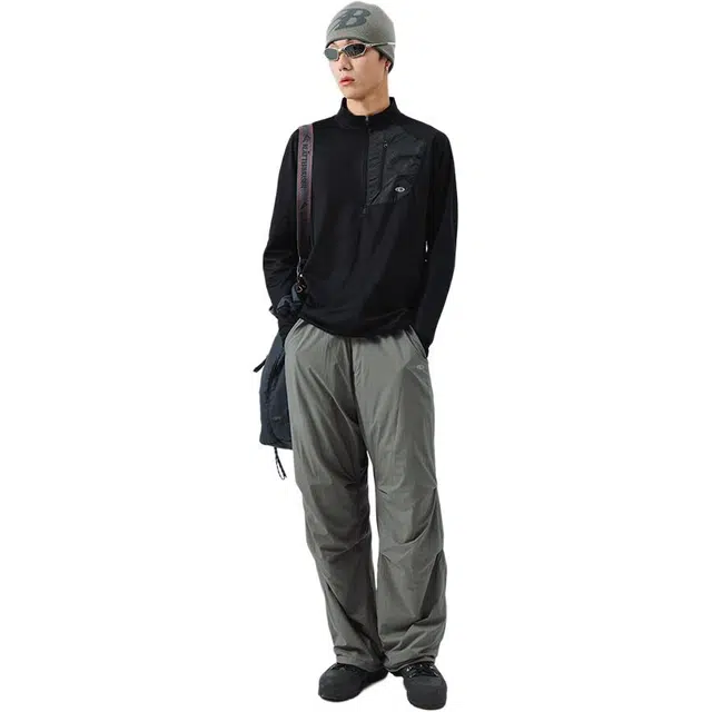 蓝岐 轻量薄绒保暖立领修身型套头卫衣 男女同款
