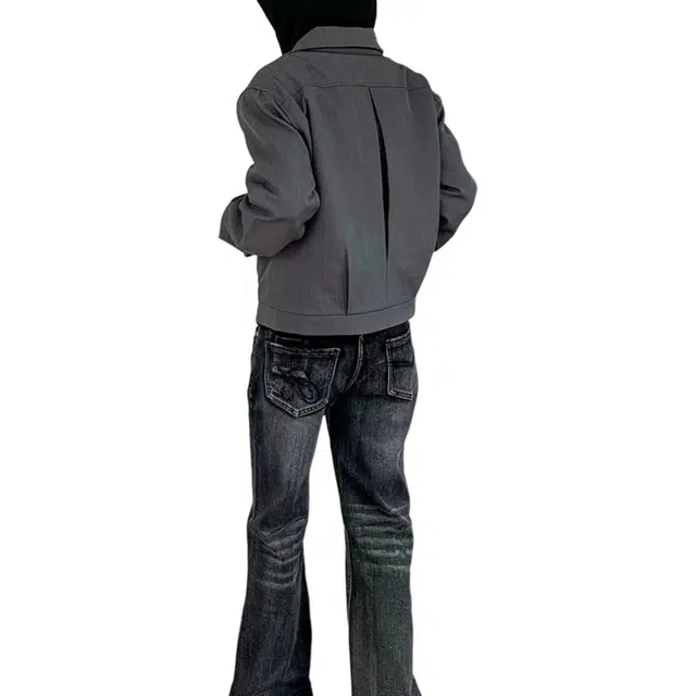 地界二 美式复古垫肩西装男秋季小众潮流设计高级感休闲拉链短款外套复古垫肩秋季纯色夹克 男款