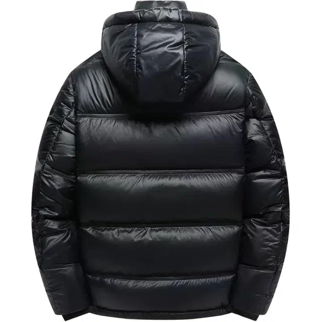 雅鹿 连帽可脱卸加厚纯色休闲风面包羽绒服 男款